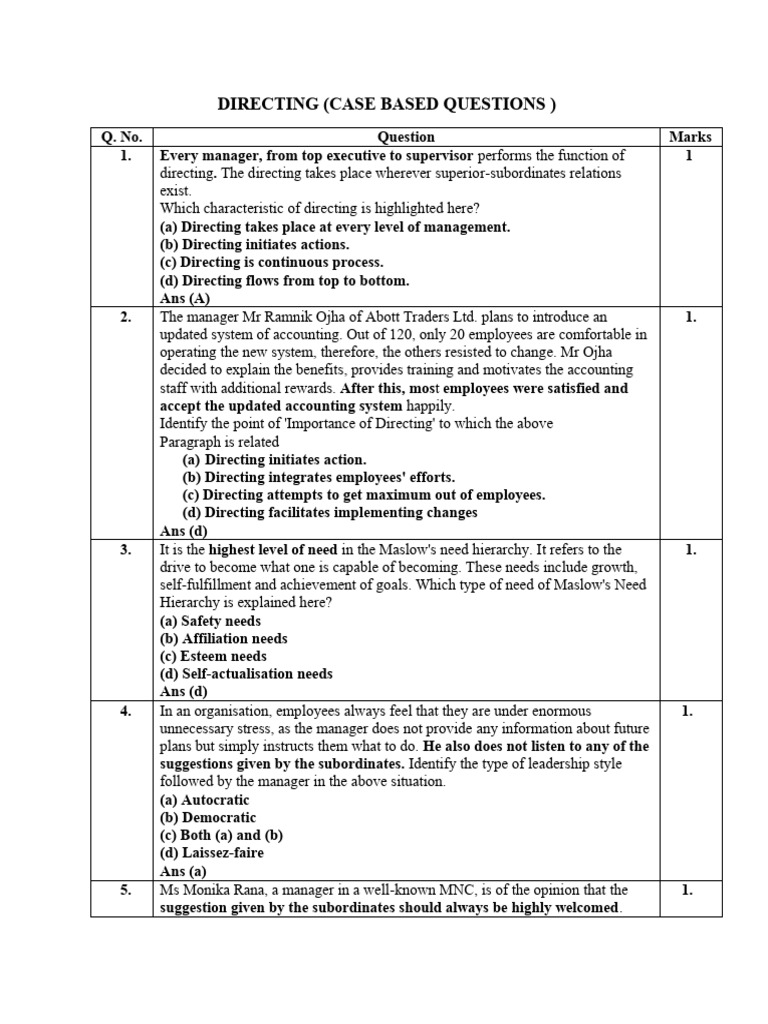 Directing in Management Levels | PDF | Incentive | Employment