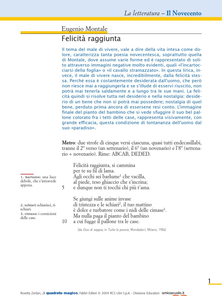 Montale Felicita Lett 15