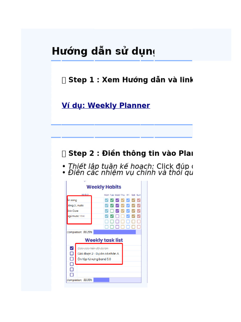 Weekly Planner | PDF