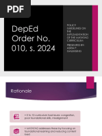MATATAG Curriculum Guidelines 2024 | PDF | Curriculum | Policy