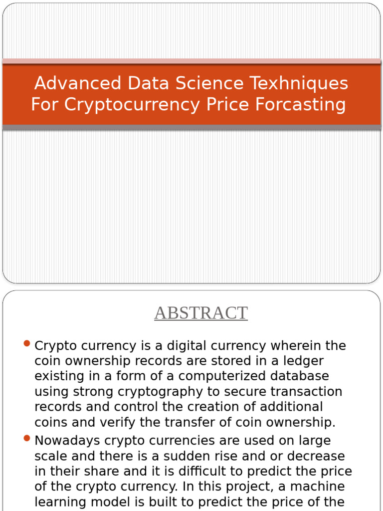 Cryptocurrency Price Prediction Model | PDF | Machine Learning ...
