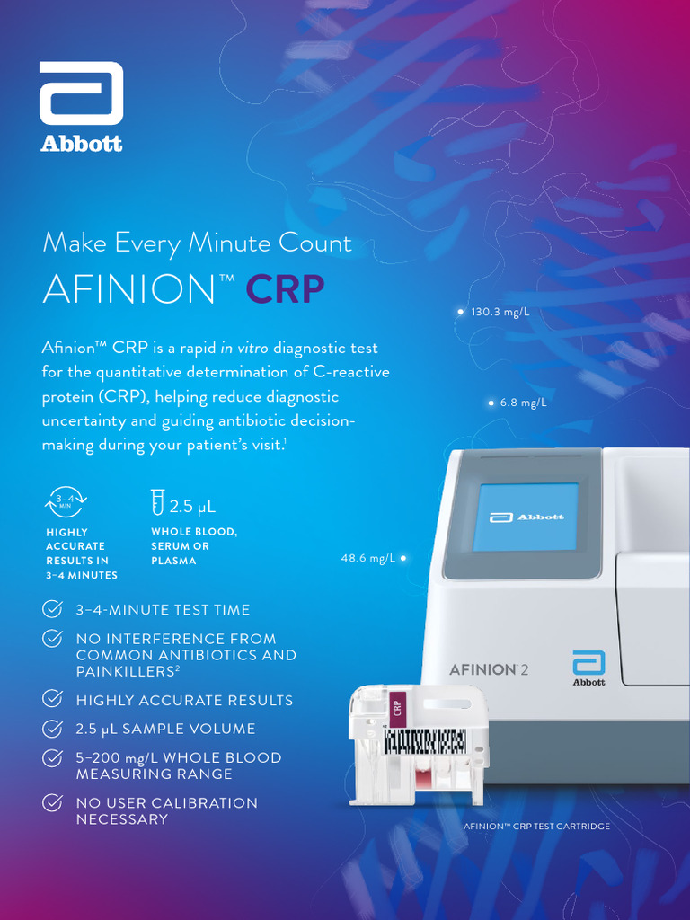 Afinion CRP Product Sheet ANZ (English) | PDF | C Reactive Protein ...