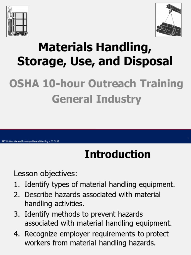 OSHA Guidelines for Material Handling | PDF | Forklift | Occupational ...