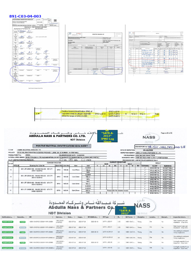 SATR-A 2013 PMI Log Sheet Summary | PDF