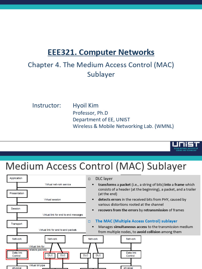 04 Chapter 4 - Medium Access Control (MAC) Sublayer (v4) | PDF ...