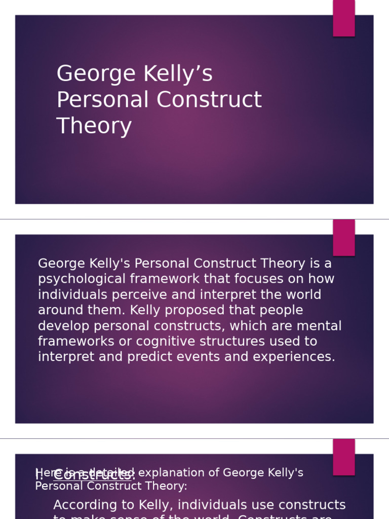 George Kelly's Personal Construct Theory | PDF | Perception | Experience