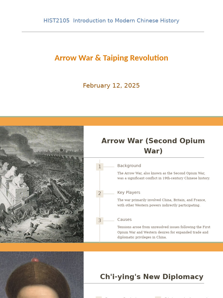 4 02.12 Arrow War and Taiping | PDF | Qing Dynasty