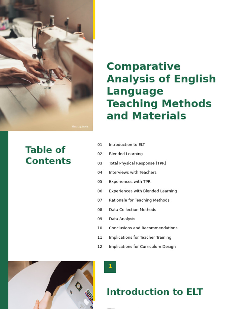 Comparative Analysisof English Language Teaching Methodsand Materials ...