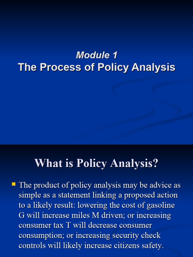 Understanding Policy Analysis Process | PDF