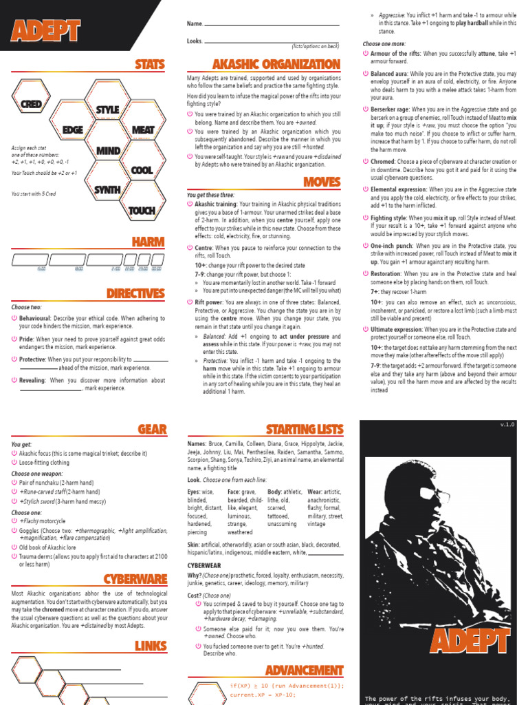 Akashic Adept Character Creation Guide | PDF