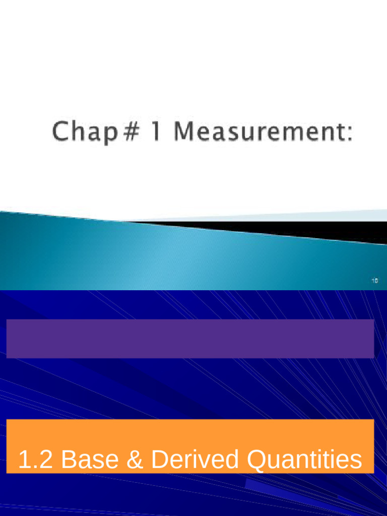 Base and Derived Physical Quantities | PDF | International System Of ...