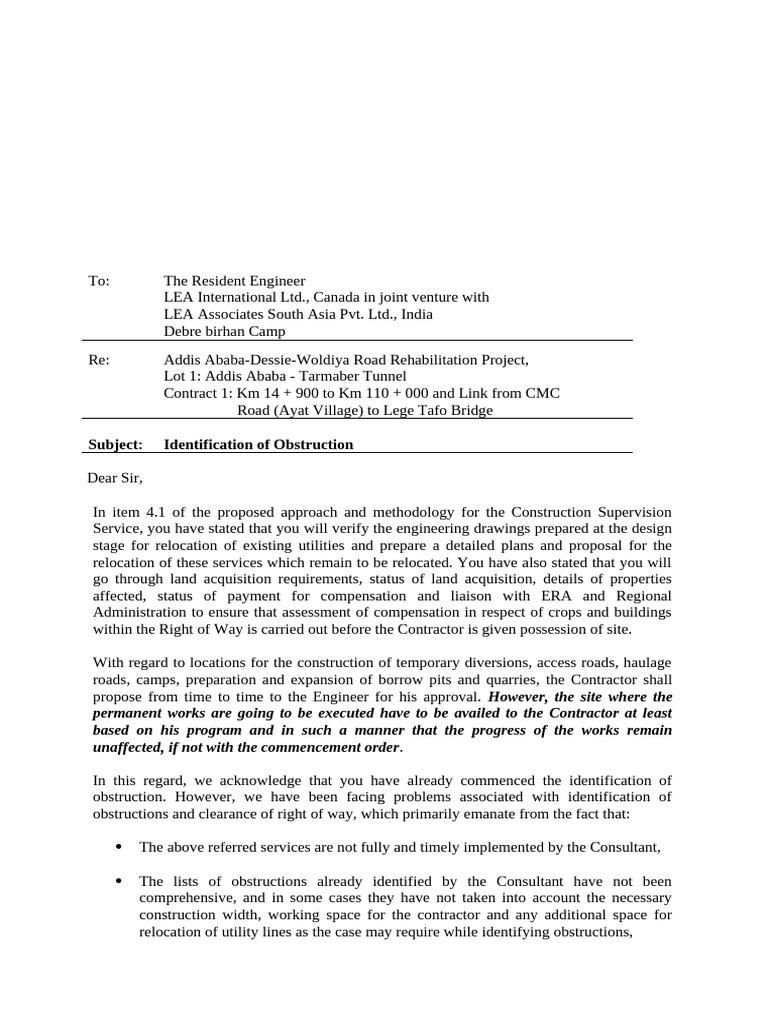 Obstruction Identification Update | PDF