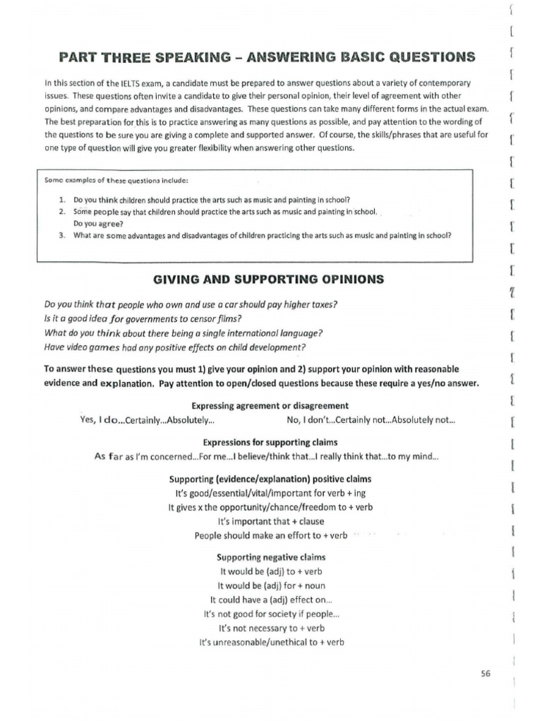 IELTS - Speaking - Part 3 | PDF
