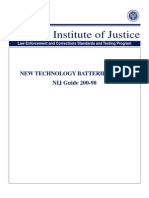National Institute of Justice: New Technology Batteries Guide NIJ Guide 200-98
