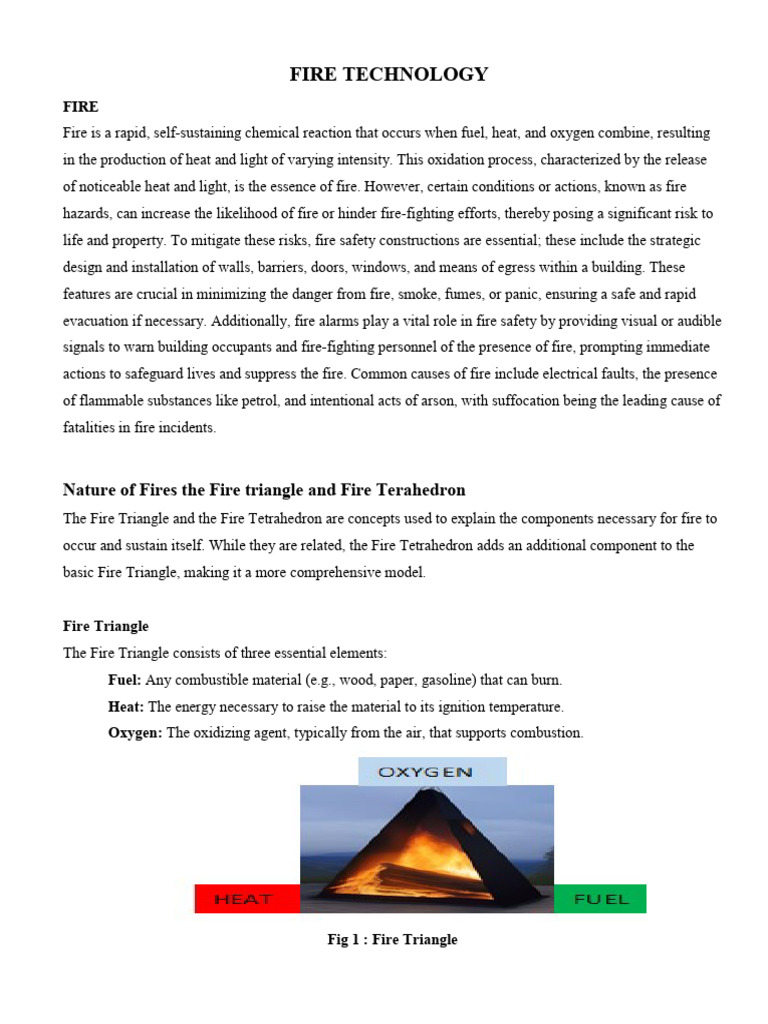 Class Note Ste 518 Module 2 Fire Technology | PDF | Fires | Combustion