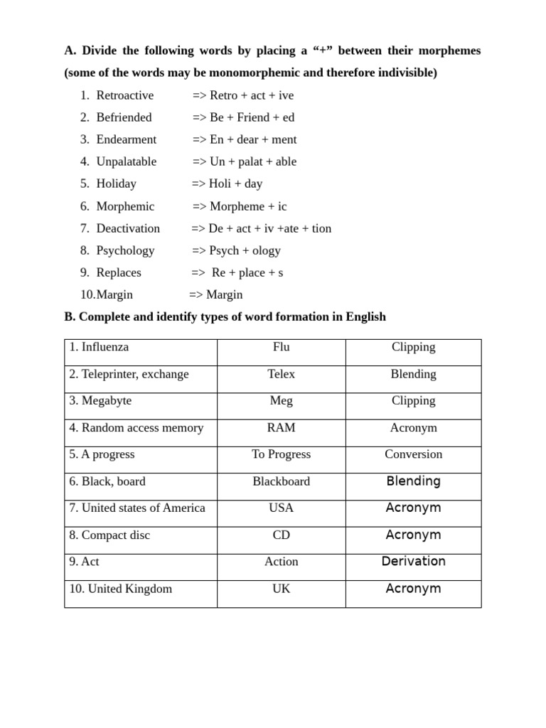 Morphology Assignment 1 Pdf
