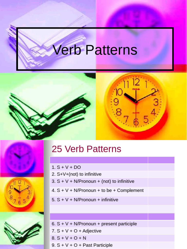 25 Essential English Verb Patterns | PDF