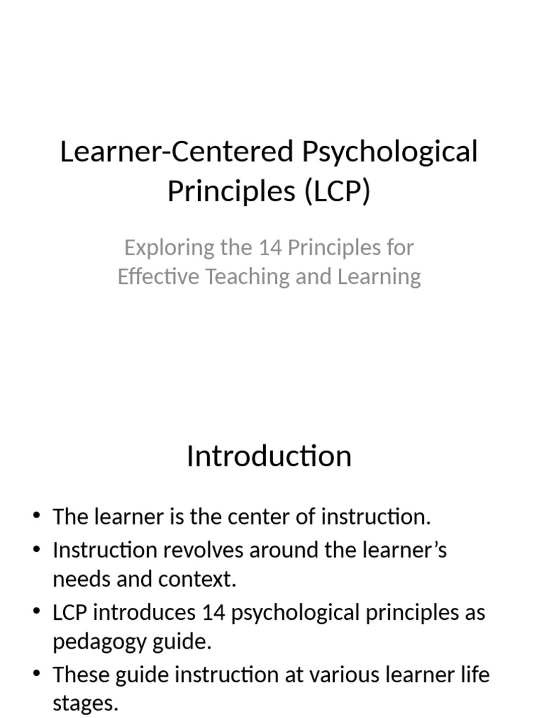 LCP Presentation Detailed | PDF