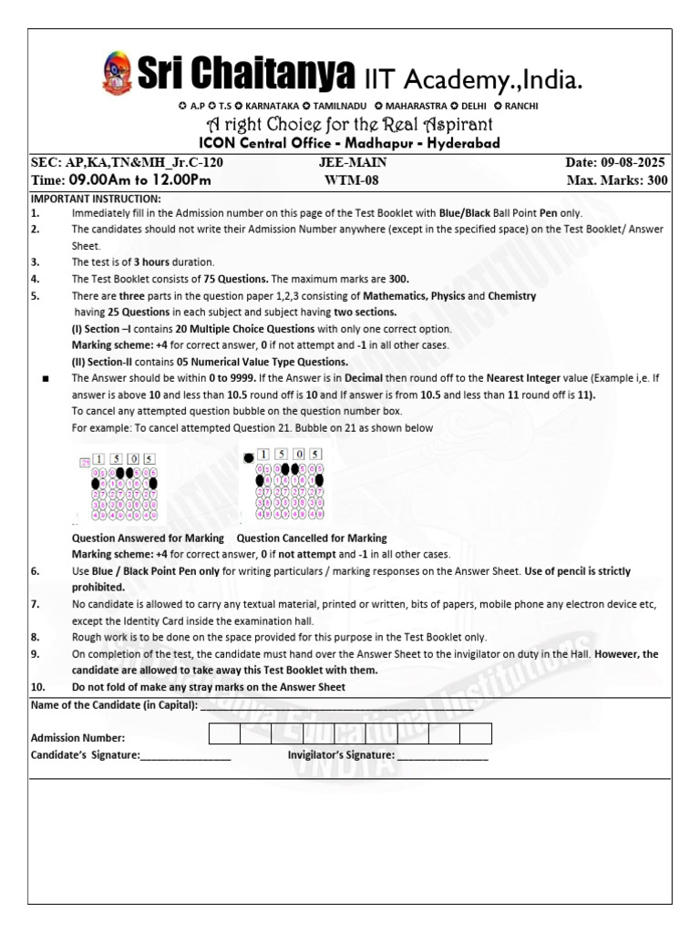 JEE Advanced Marking Scheme Insights | PDF | Trigonometric Functions ...