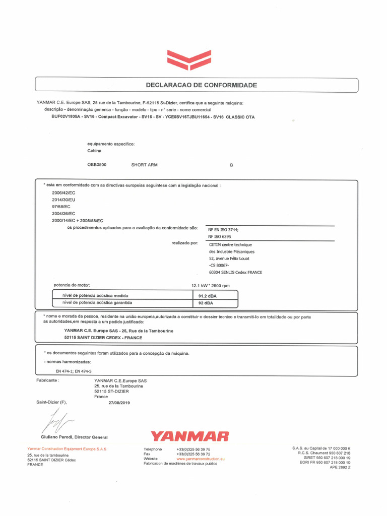 172A5969490 PIN LOCK Türfeststeller Original Yanmar SV16. SV17, SV20 Uvm