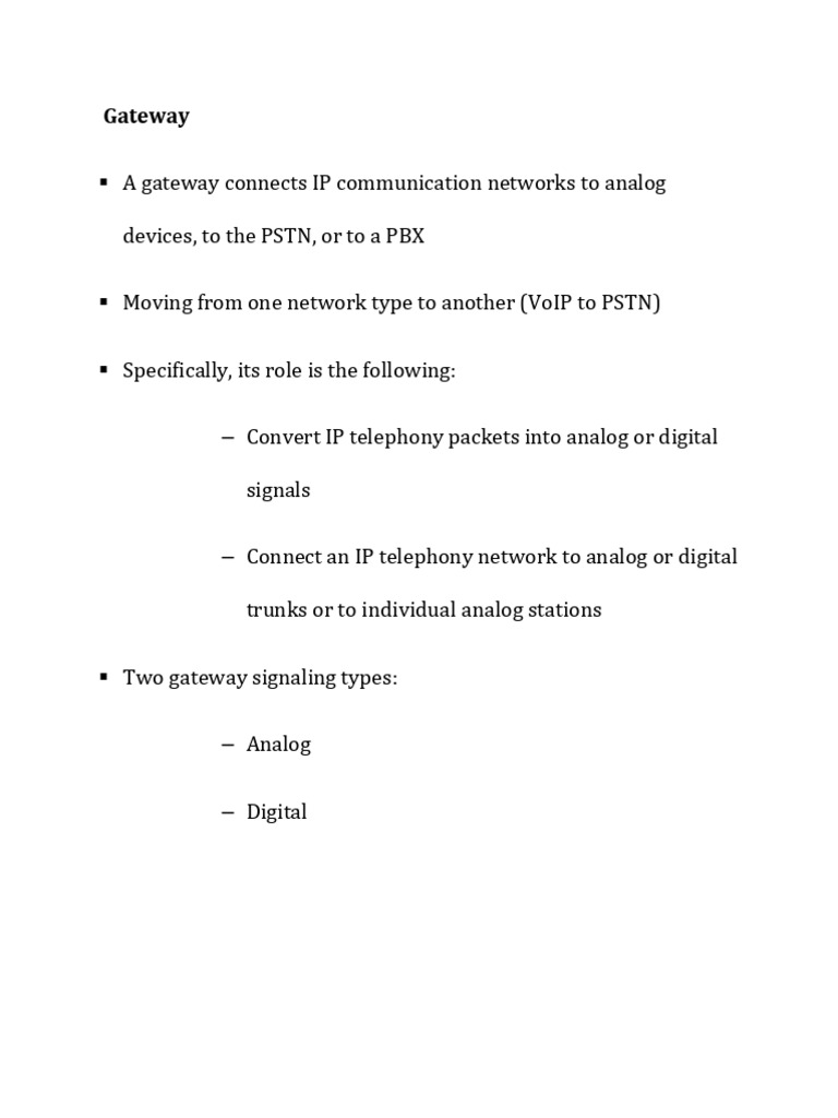 Understanding Voice Gateways and Protocols | PDF | Session Initiation ...