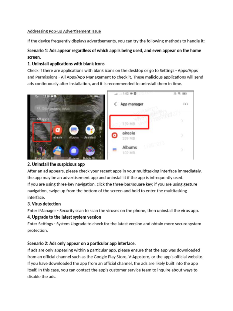How to Fix Pop-up Ads on Devices | PDF | Mobile App | Google Play