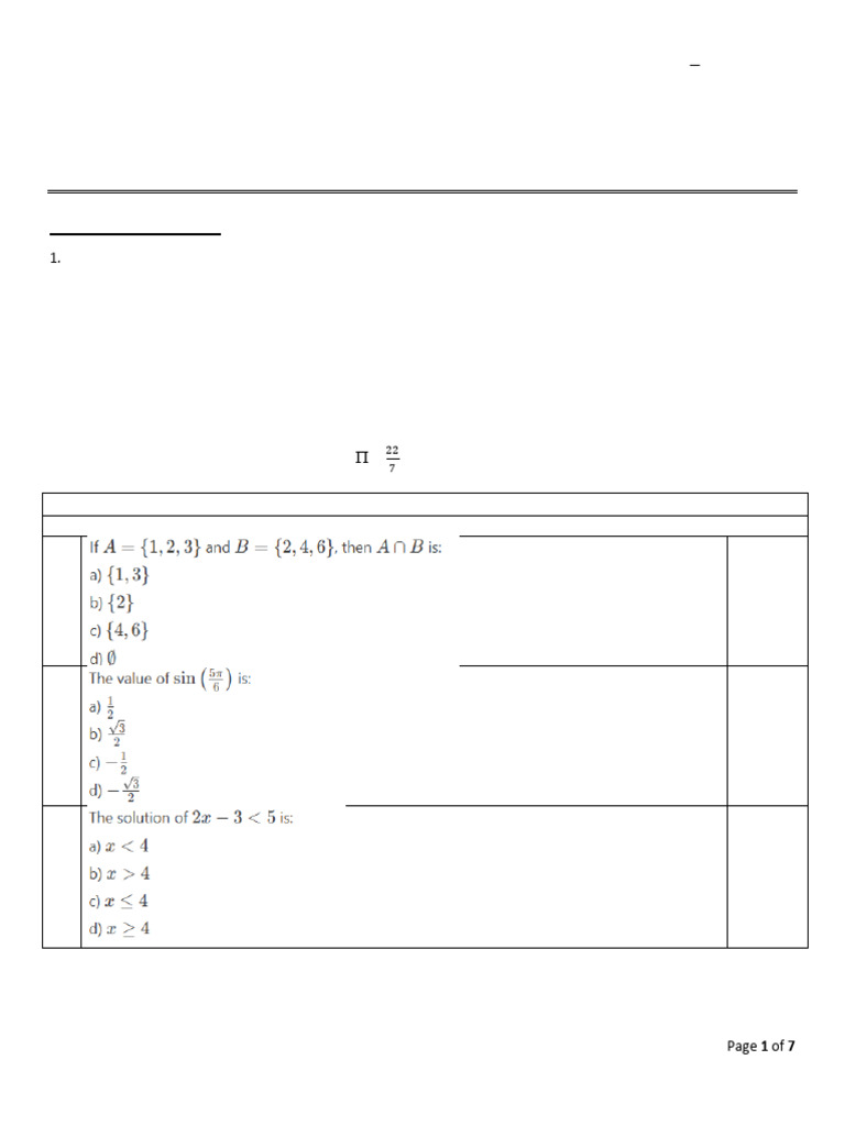 PRE Mid - 11th Math - Set-B | PDF | Chess Theory | Chess