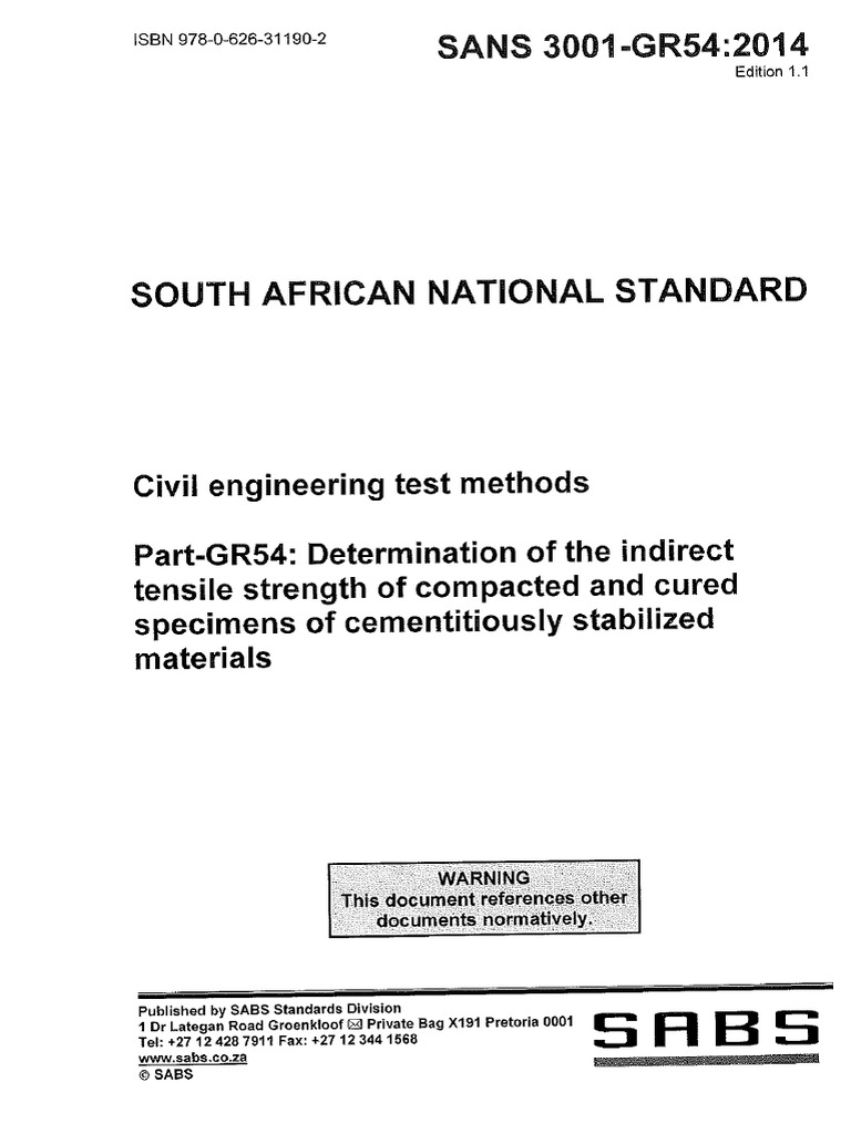 Sans 3001-GR54-2014 | PDF