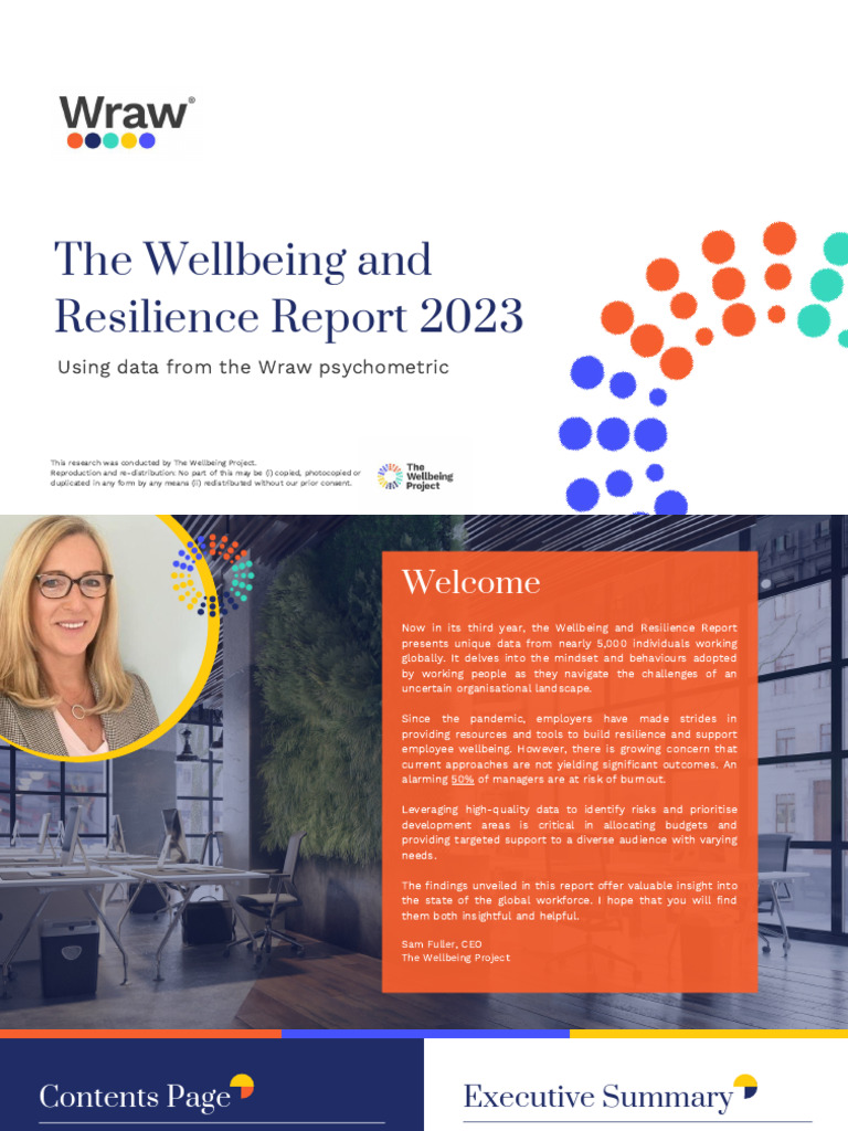 2023 Wellbeing and Resilience Insights | PDF | Psychological Resilience ...