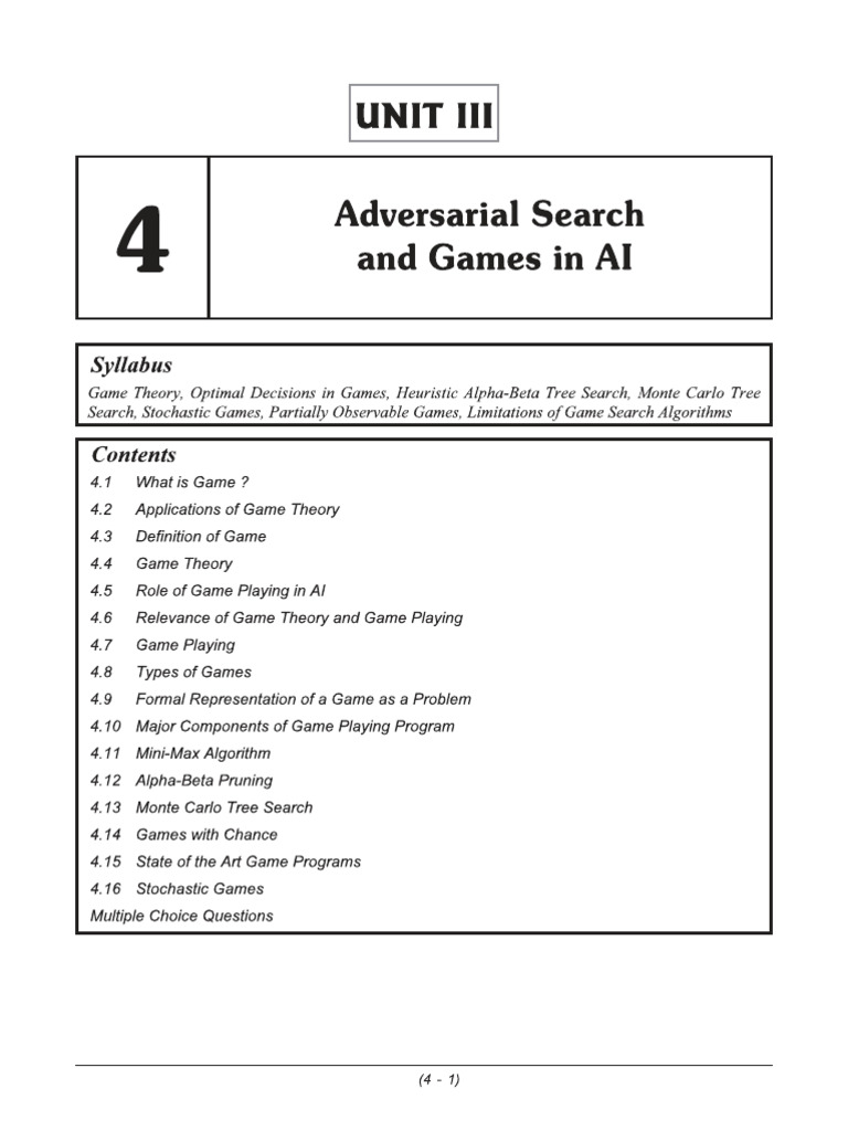 Game Tree Definition in AI | PDF | Game Theory | Applied Mathematics