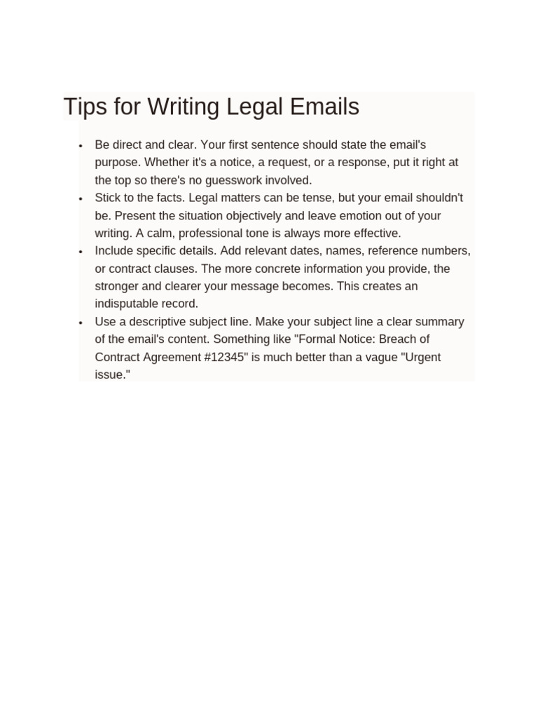 Writing Effective Legal Emails | PDF