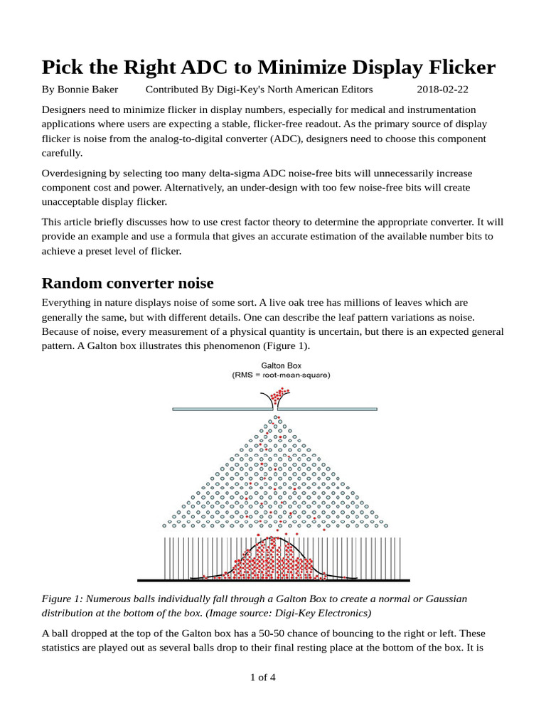 Choosing ADCs to Reduce Display Flicker | PDF | Analog To Digital ...