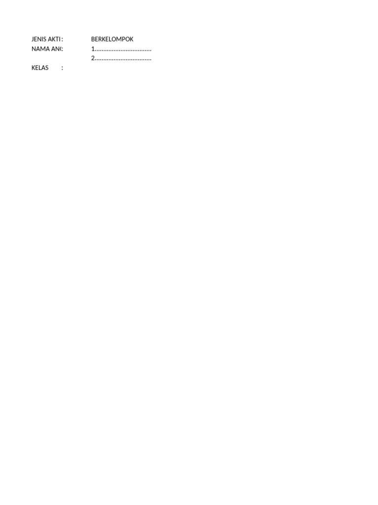 Format Kegiatan Berkelompok | PDF