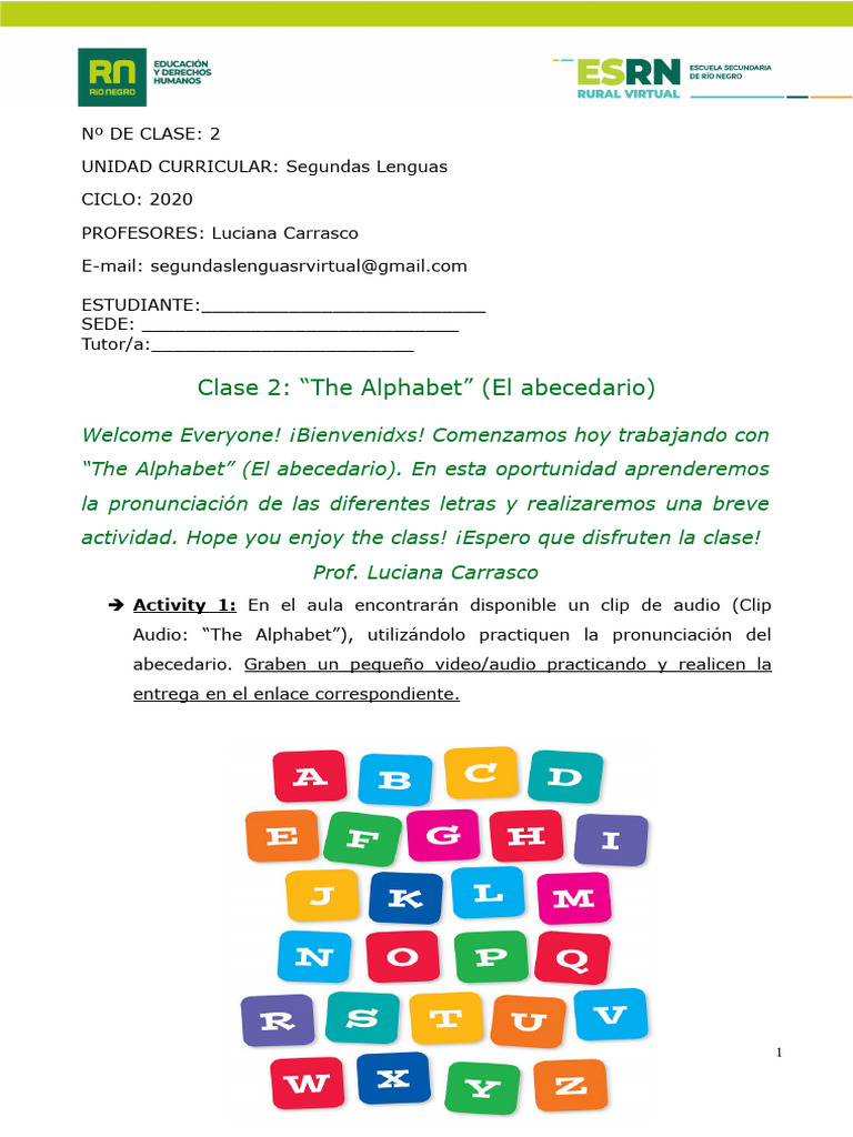 Clase 2 - 1° Año CB | PDF