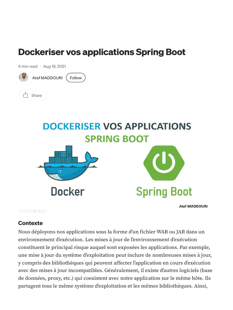 Dockeriser une application Spring Boot | PDF | Système d'exploitation ...