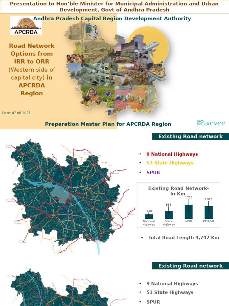APCRDA Road Network Overview | PDF | Road | Road Infrastructure