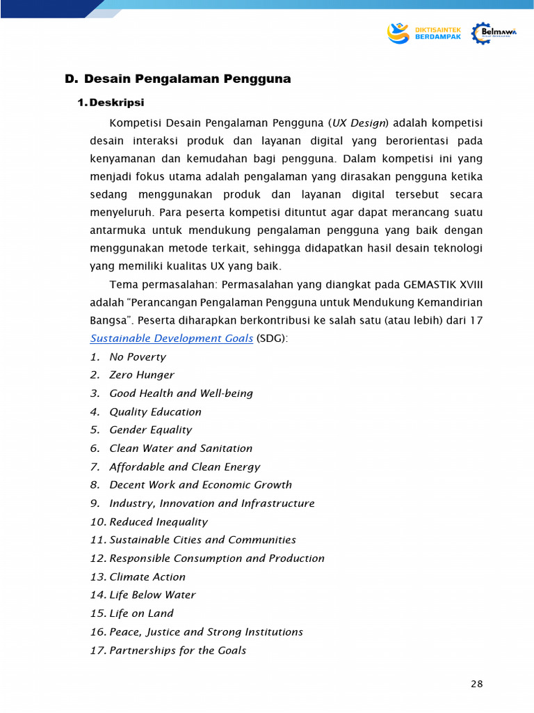 Panduan Desain UX Gemastik 2025 | PDF
