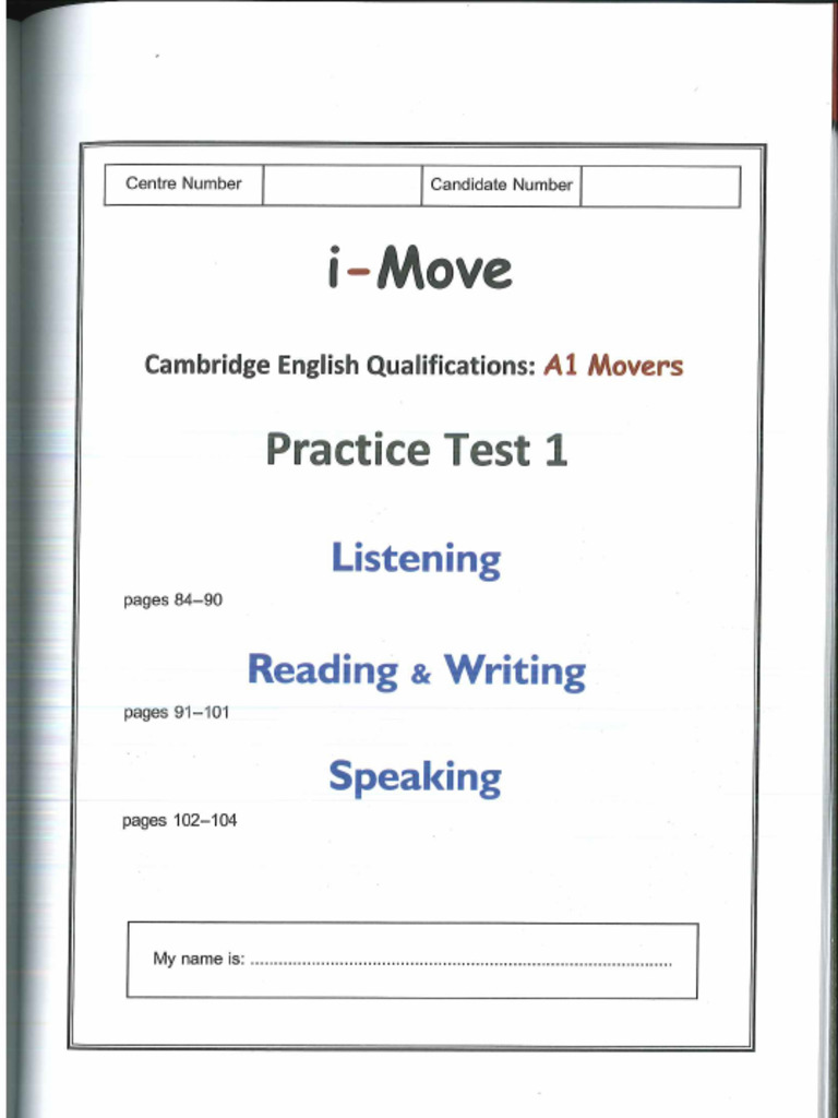 I-Move Test 1 | PDF