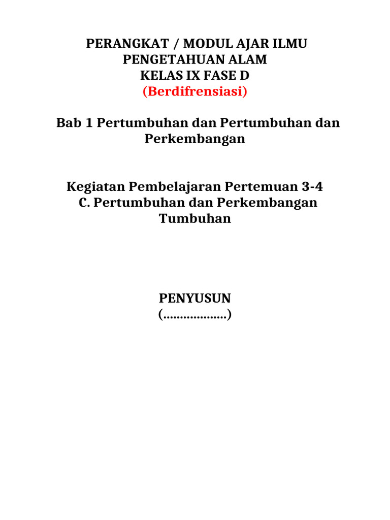 Modul Ajar Bab 1 Subb C Pertemuan 3 - 4 | PDF