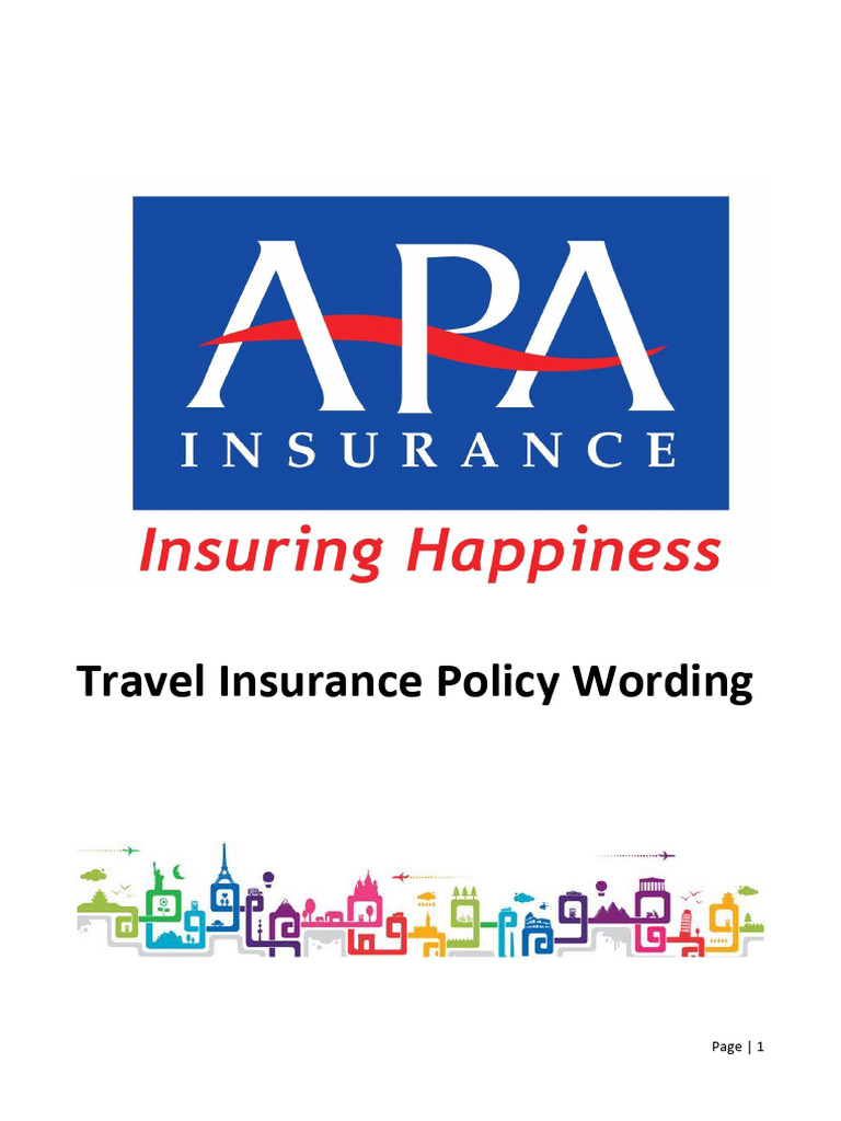 APA Kenya - Travel Policy Wording | PDF | Chronic Obstructive Pulmonary ...