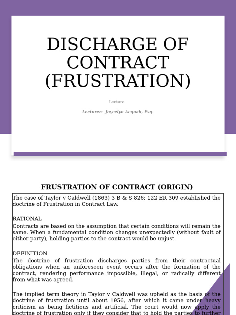 Law of Contract II Lecture 7 | PDF | Private Law | Common Law