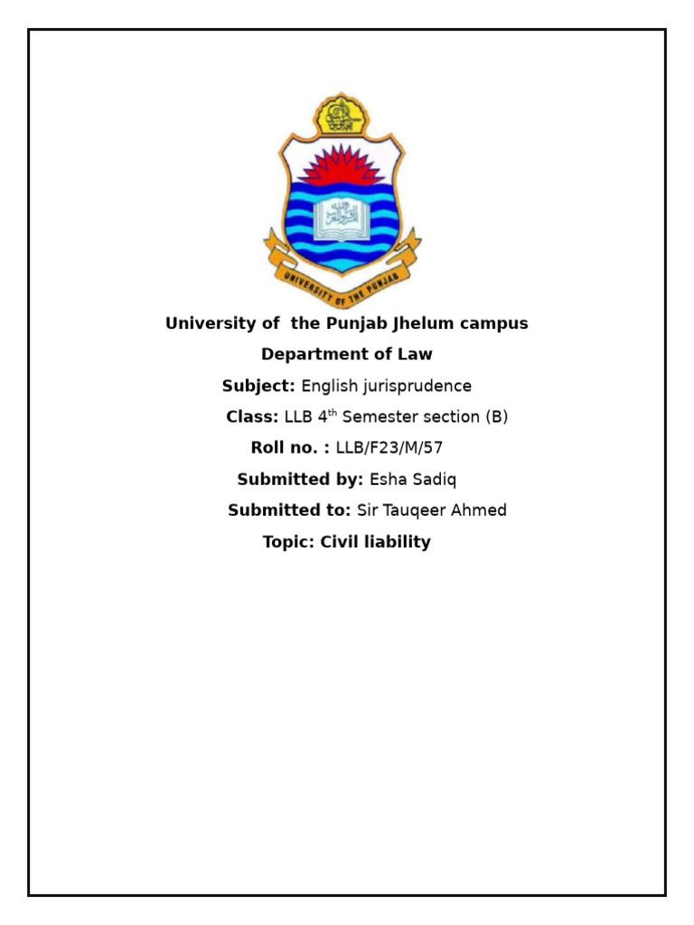 Understanding Civil Liability in Law | PDF | Tort | Legal Liability
