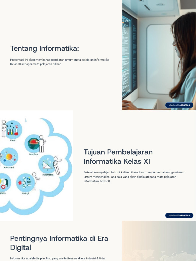 Pentingnya Informatika Kelas XI | PDF