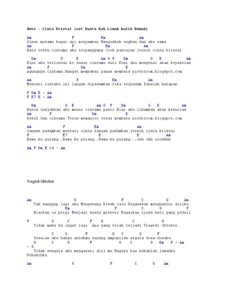 Rahim Maar Mus Cinta Kristal Chords Chordify