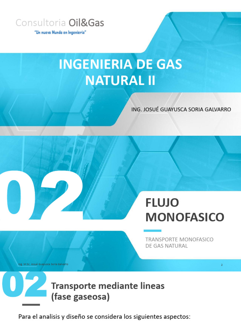 Transporte Monofásico de Gas Natural | PDF | Dinámica de fluidos | Gases