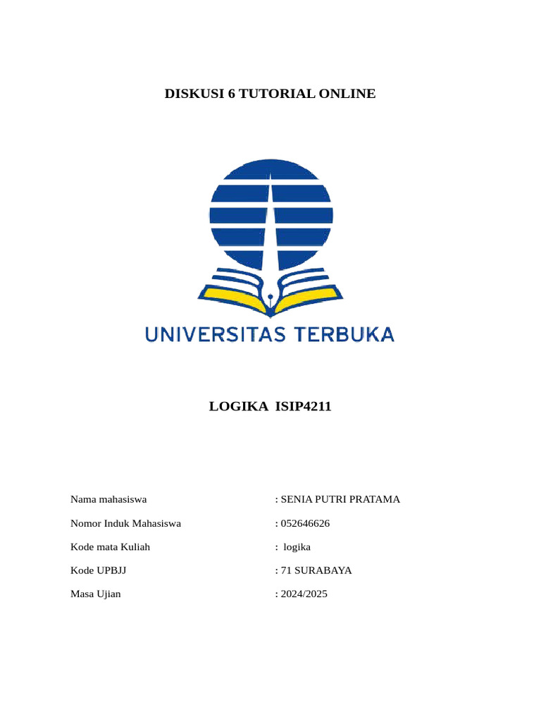 Senia Putri - Logika Isip4211 | PDF