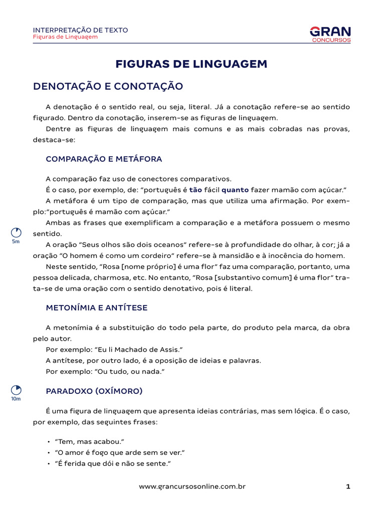 15 Figuras de Linguagem Explicadas | PDF | Metáfora