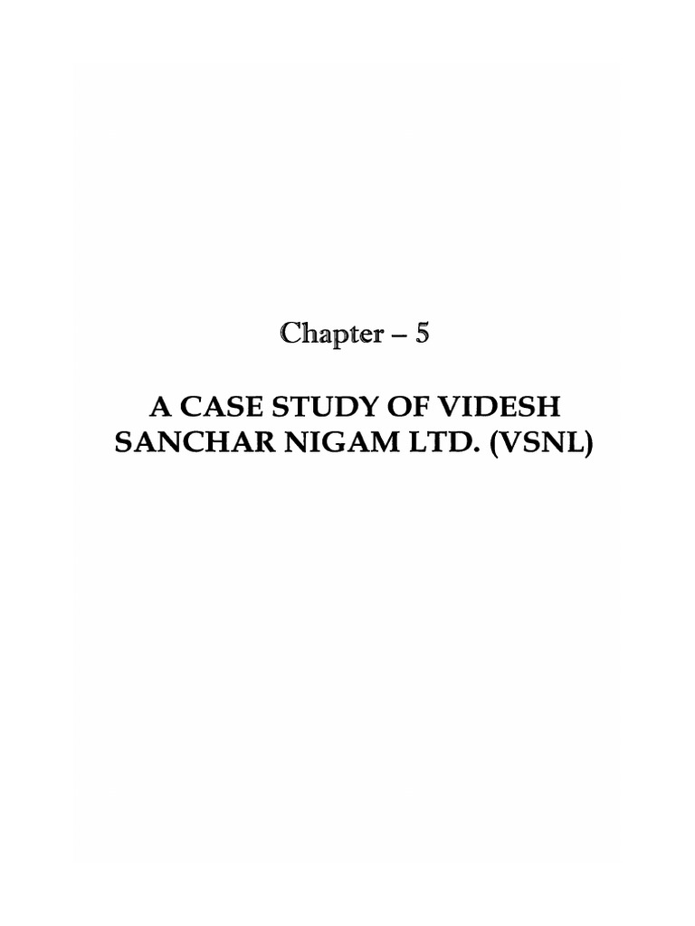 VSNL: Establishment and Growth Overview | PDF | Valuation (Finance ...