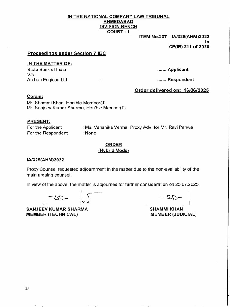 Order 16.6.25 | PDF