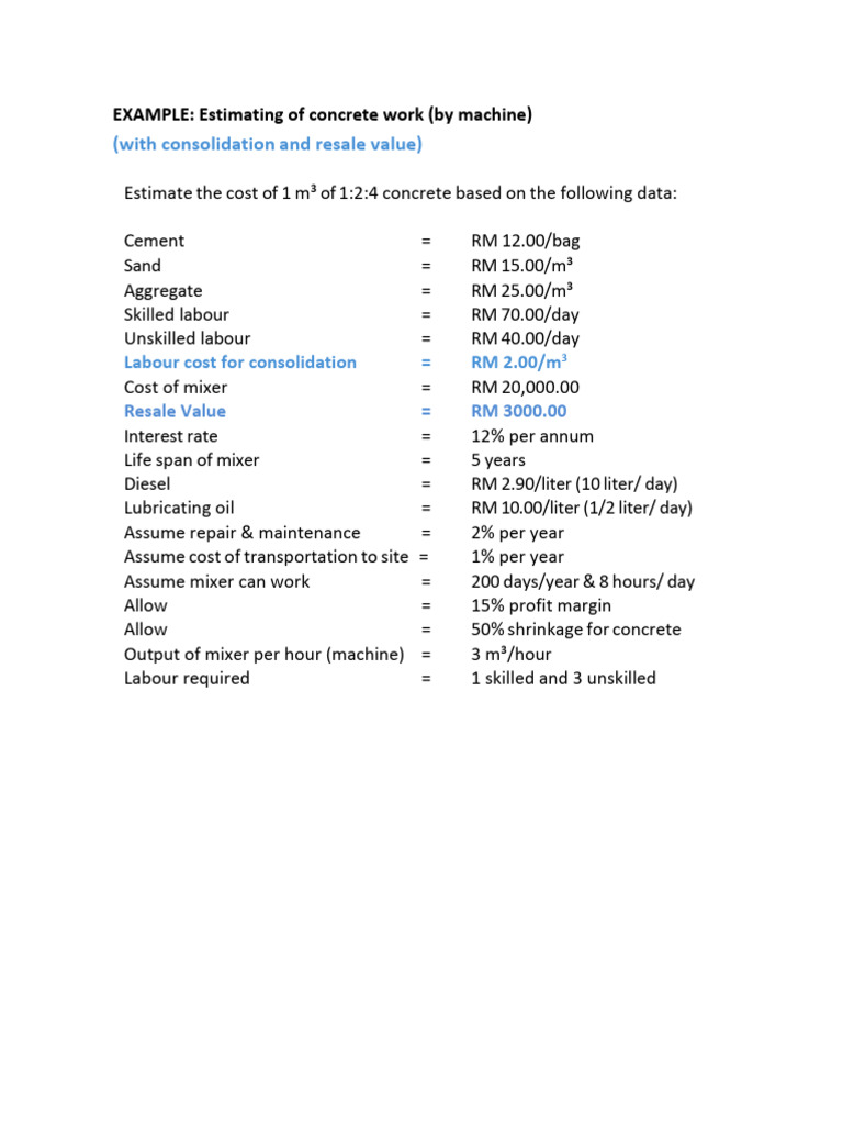 Concrete Cost Estimation Guide | PDF | Concrete | Structural Engineering